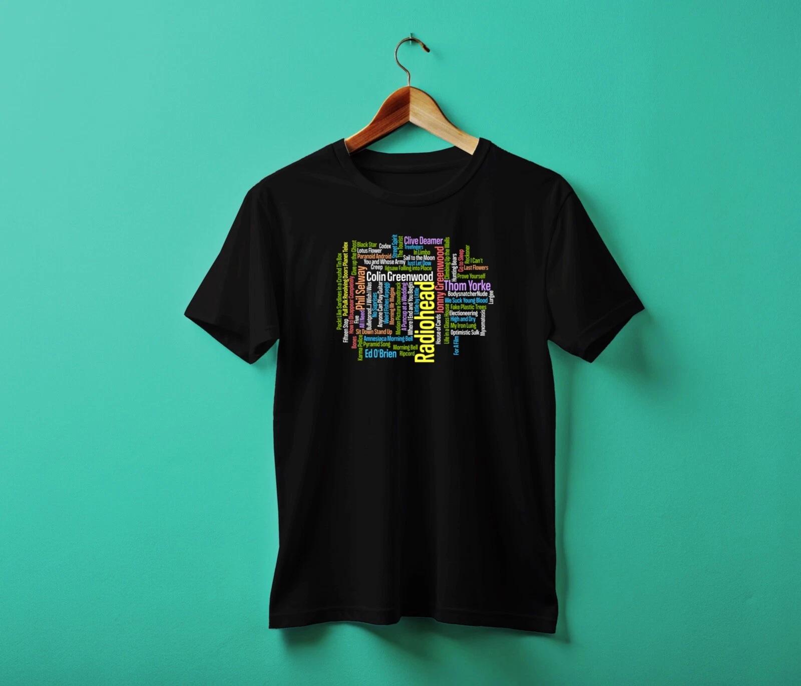 Men s and Women s T-shirts Radiohead Custom t-shirt BLACK M