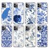 Blue and White Porcelain Phone Case For iPhone 17 Air 11 13 Mini 14 15 Plus 16 12 Pro Max 16E SE 7 8 Pattern Soft TPU Back Cover
