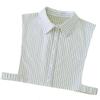 Perfect Match Mens Striped Casual Fake Collars For Women'S Removable Stand Lapel Blouse Half Shirt Detachable Collars False Collar Decor