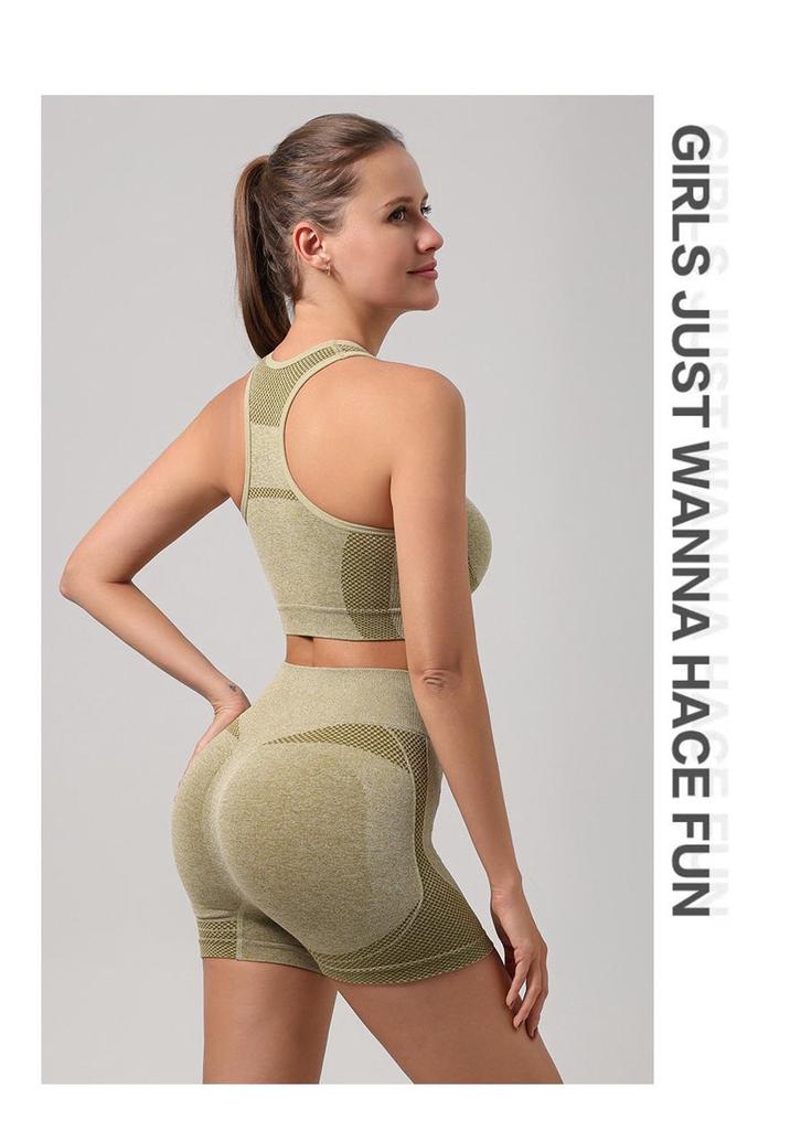 Damen Cross-Border Fitness Sportweste & BH Set