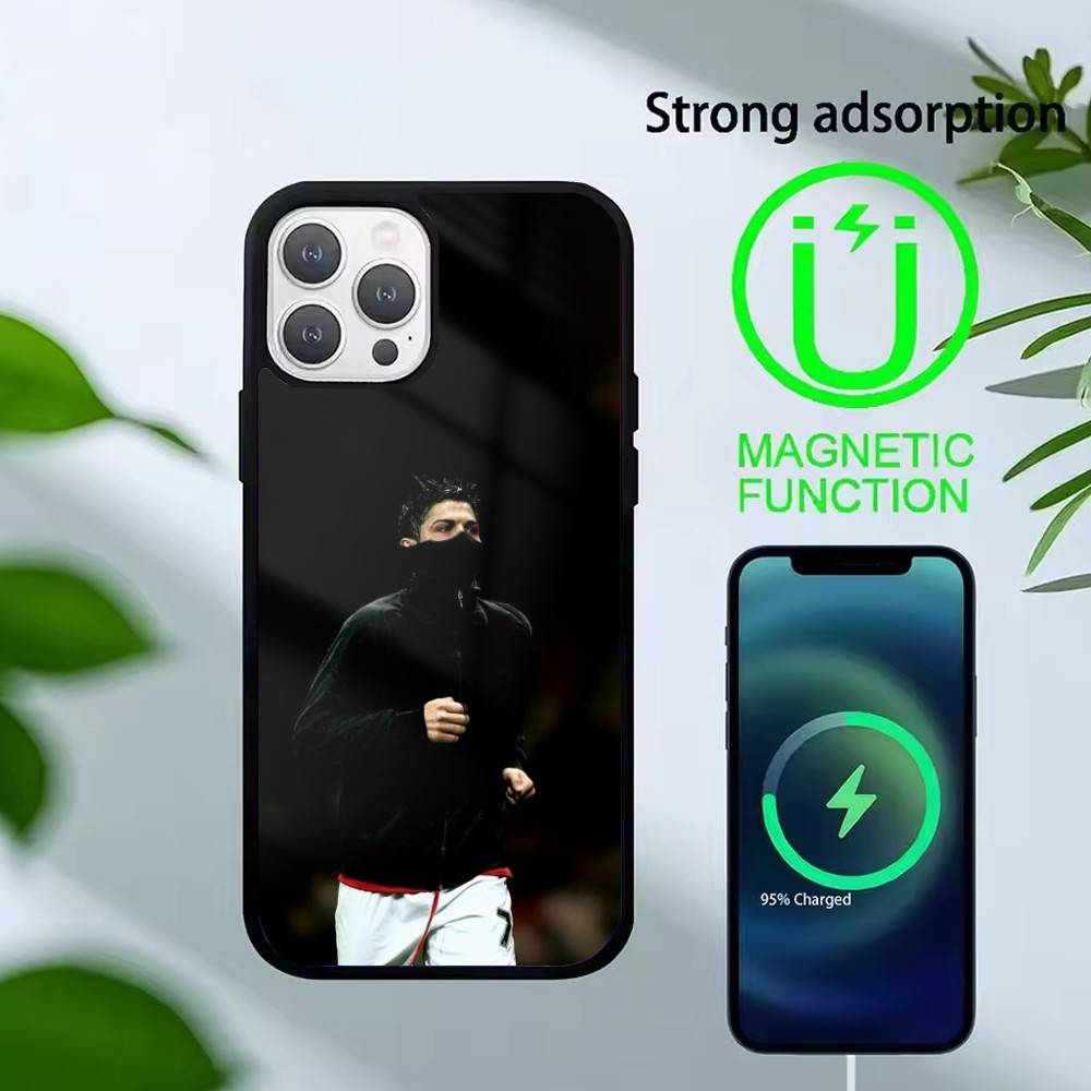

Player H-Ronaldo C-CR7 Phone Case For iPhone 17,16,15,14,13,Pro,Max,Plus,Magnetic For Magsafe Wireless Charging iPhone12PROMAX