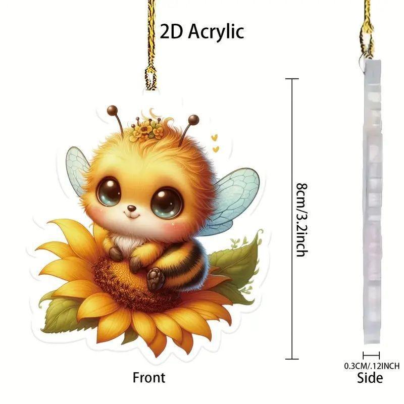 

Стиль Игривый Мультяшный Акриловая Пчела Подвесное Украшение Для Интерьера Авто 2
