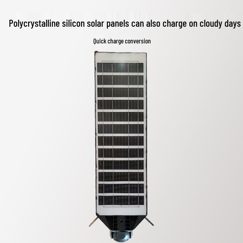 Solar Street Light with Integrated LED, Remote Monitoring, HD Camera, and Anti-Theft Features for Outdoor Use
