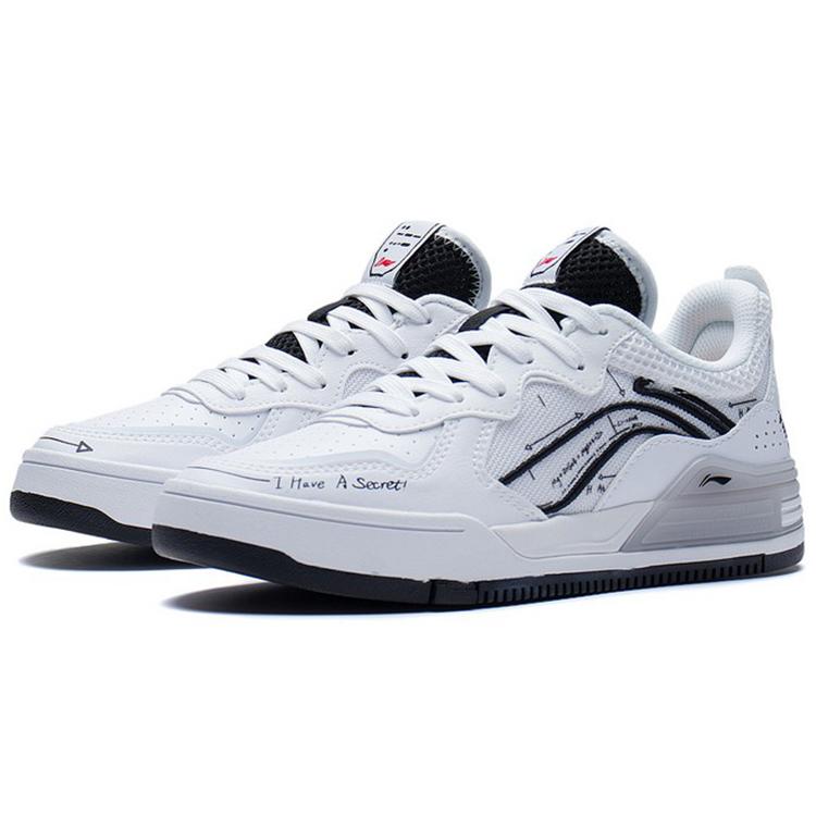 Li Ning Wave V1 Slip Resistant Abrasion Resistant Slip Resistant Abrasion Resistant Low top Skateboard Shoes Women's AGCS030-6