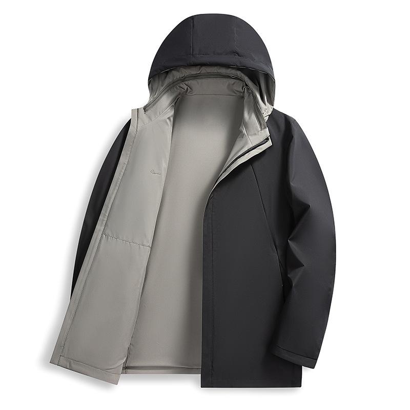 Men s double-sided jacket business casual men s new hooded top business casual jacket M чёрный