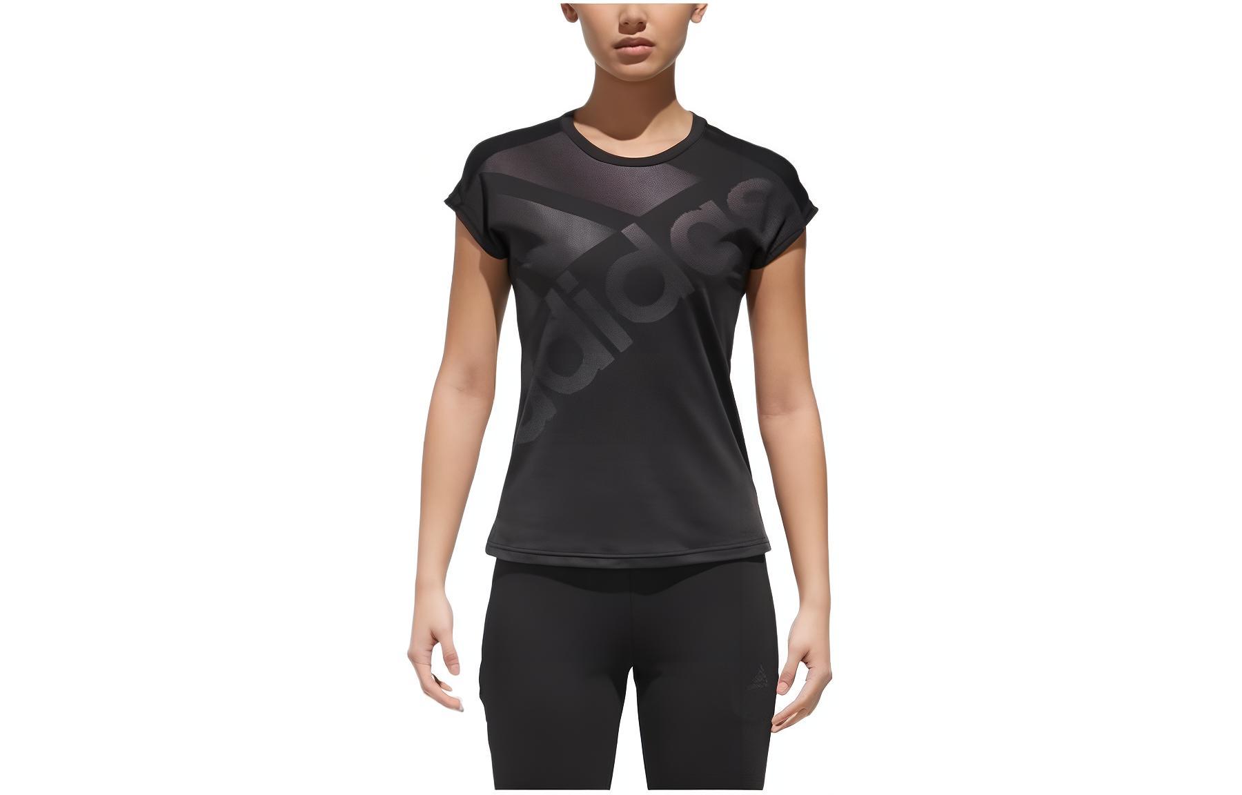 

Adidas T Shirts Women s Black Crew Neck Moderate Straight Fit DT8317 M