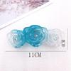 Korean Translucent Rose Hollow Claw Hair Clip - Versatile Solid Color Shark Clip Accessory