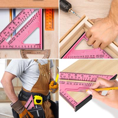 Dřevařský trojúhelník Plastový truhlářský úhelník Přesný pravoúhlý měřicí pravítko Průhledná stupnice Čtvercový úhloměr Nástroje