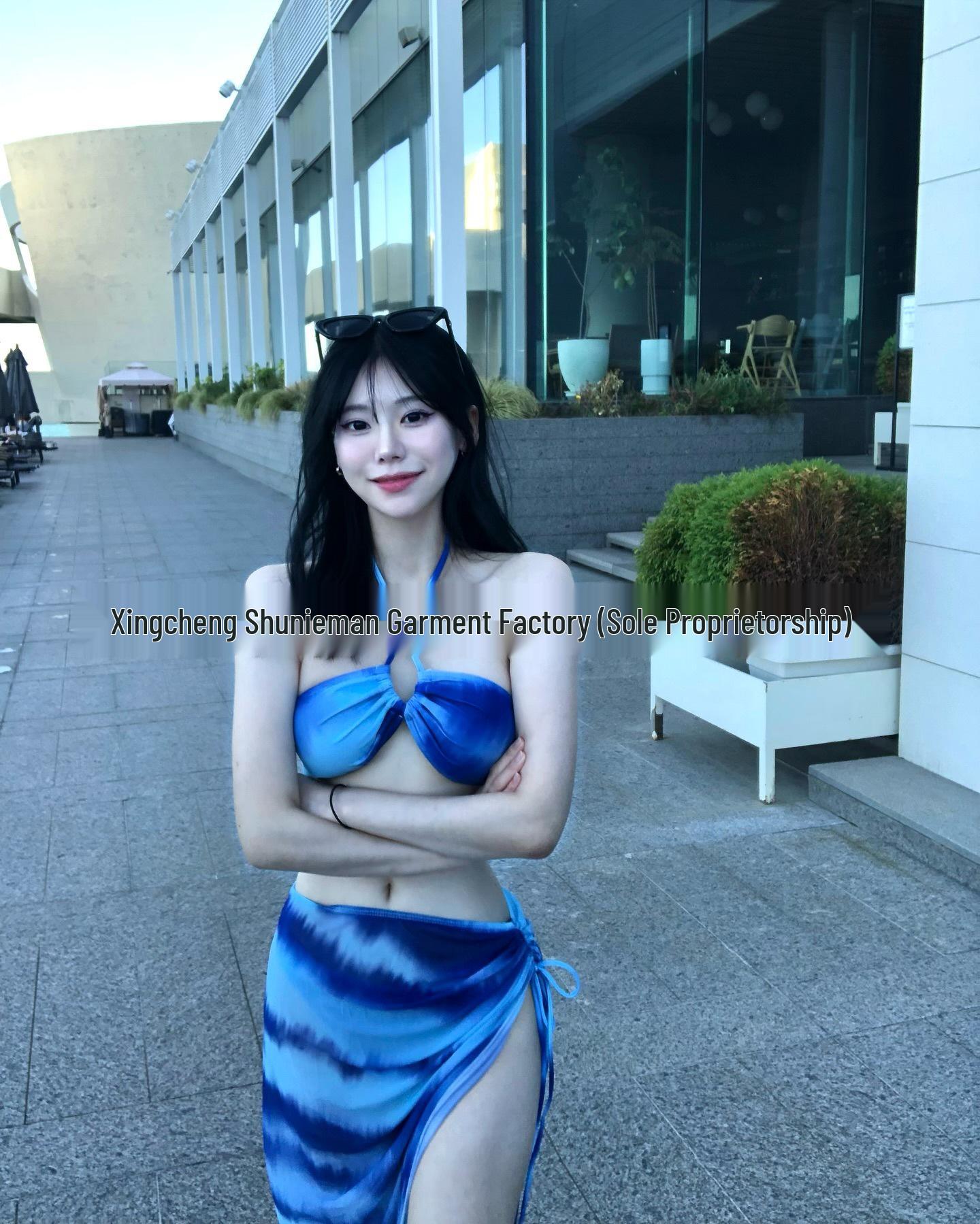 

Бикини Чистое Желание: Женский раздельный купальник для похудения, корейский стиль XL синий