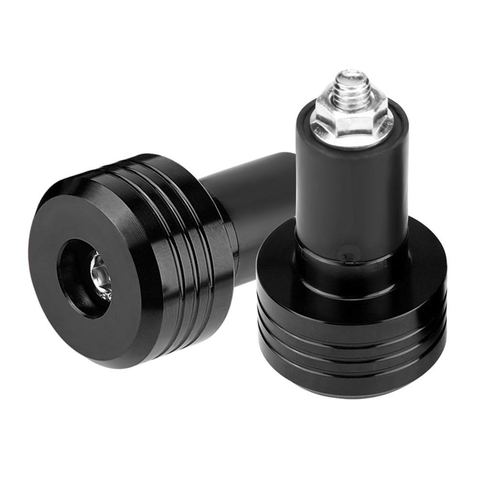 2pcs Black Motorcycle Handlebar Ends Aluminum Material Handlebar Grip End Caps For Motorcycle