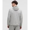 Lululemon Textured Double Knit Cotton Hoodie Heathered Melody Light Grey Black