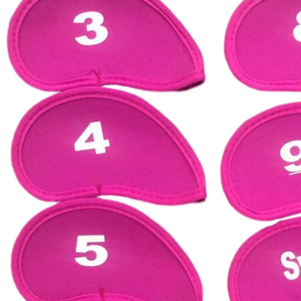 Zestaw 10 sztuk pokrowców na główki kijów żelaznych do golfa, Zestaw ochronny na putter, Pokrowce na główki 3 4