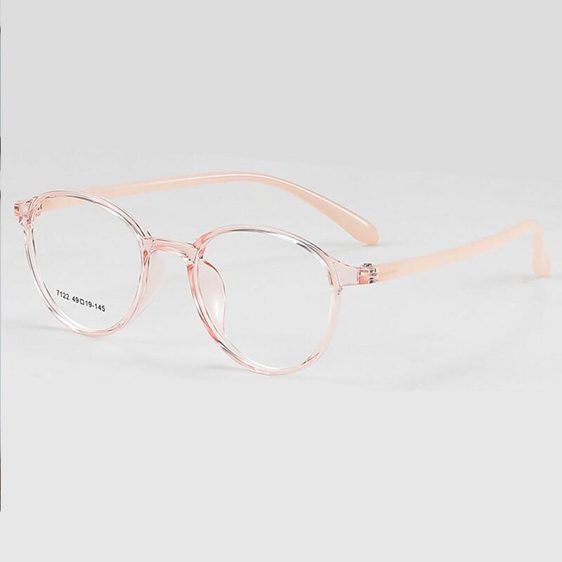 Glasses TR90 Blue Eye Decorative Protection Super Round Myopia Lens Short-sighted Unisex Blocking HD Spectacle Light Eyewear Lightweight Eyewear