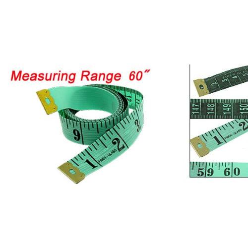 uxcell Soft Tape Measure, Sewing Tailor's Ruler, 150cm/60 inch, Green and Black, Plastic, Portable