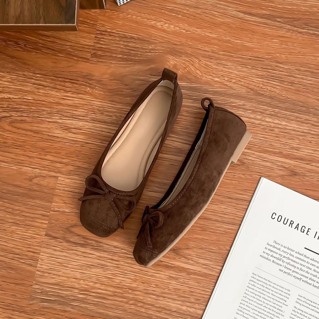 French single shoes women wear Korean version casual shoes comfortable soft sole not tired feet women's shoes commuter style shallow mouth grandma s