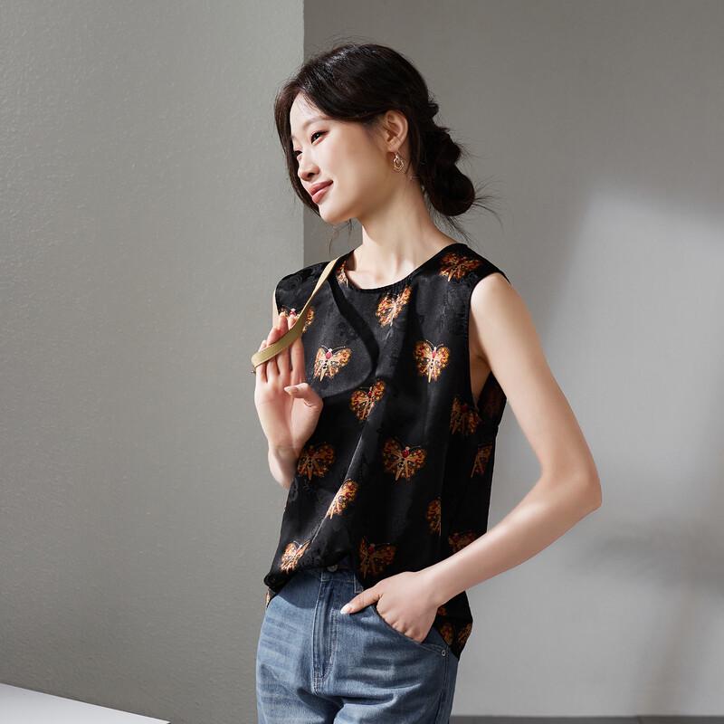 SOFSIL Women's Sleeveless Silk Blend Printed Blouse