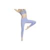 Zenvy Women's Gentle Support High-Waisted Full-Length Leggings Indigo Haze White DQ6016-519
