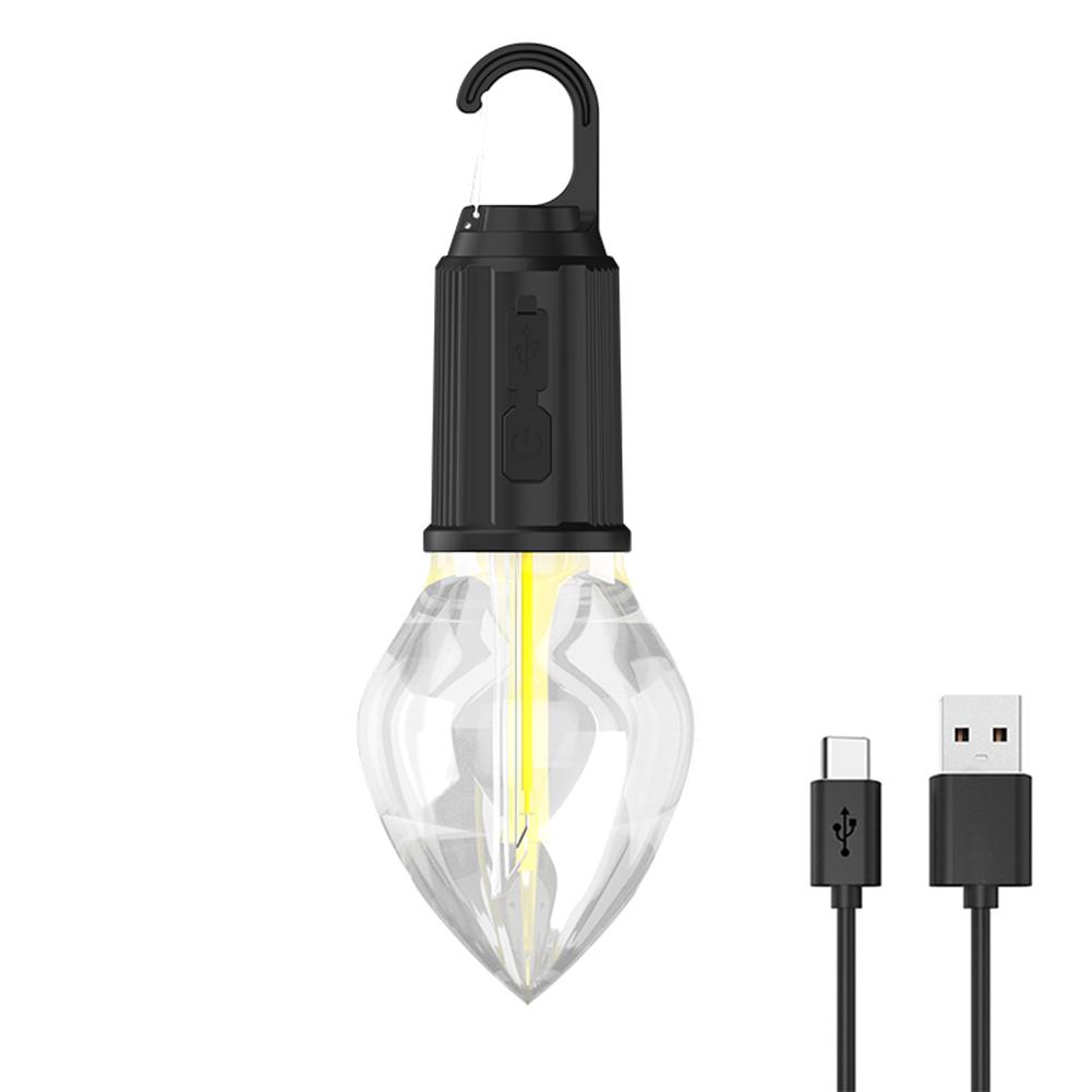 LED Camping Light 400mAh 100LM Atmosphere Light Type-C USB Rechargeable Waterproof with Hook 3 Modes Outdoor Lighting