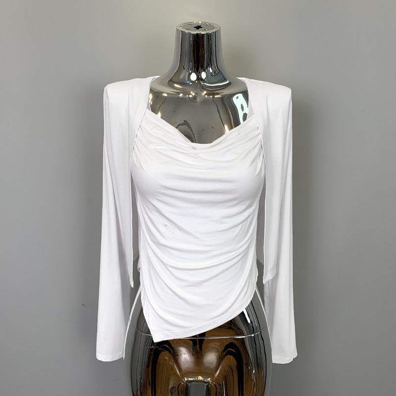 Korean Dongdaemun Fashion Two-Piece Set: Slimming Camisole & Long-Sleeve Cardigan