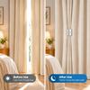 Magnetic Curtain Clips, Silver, 1 Pair, 430 Stainless Steel, No-Drill Closure