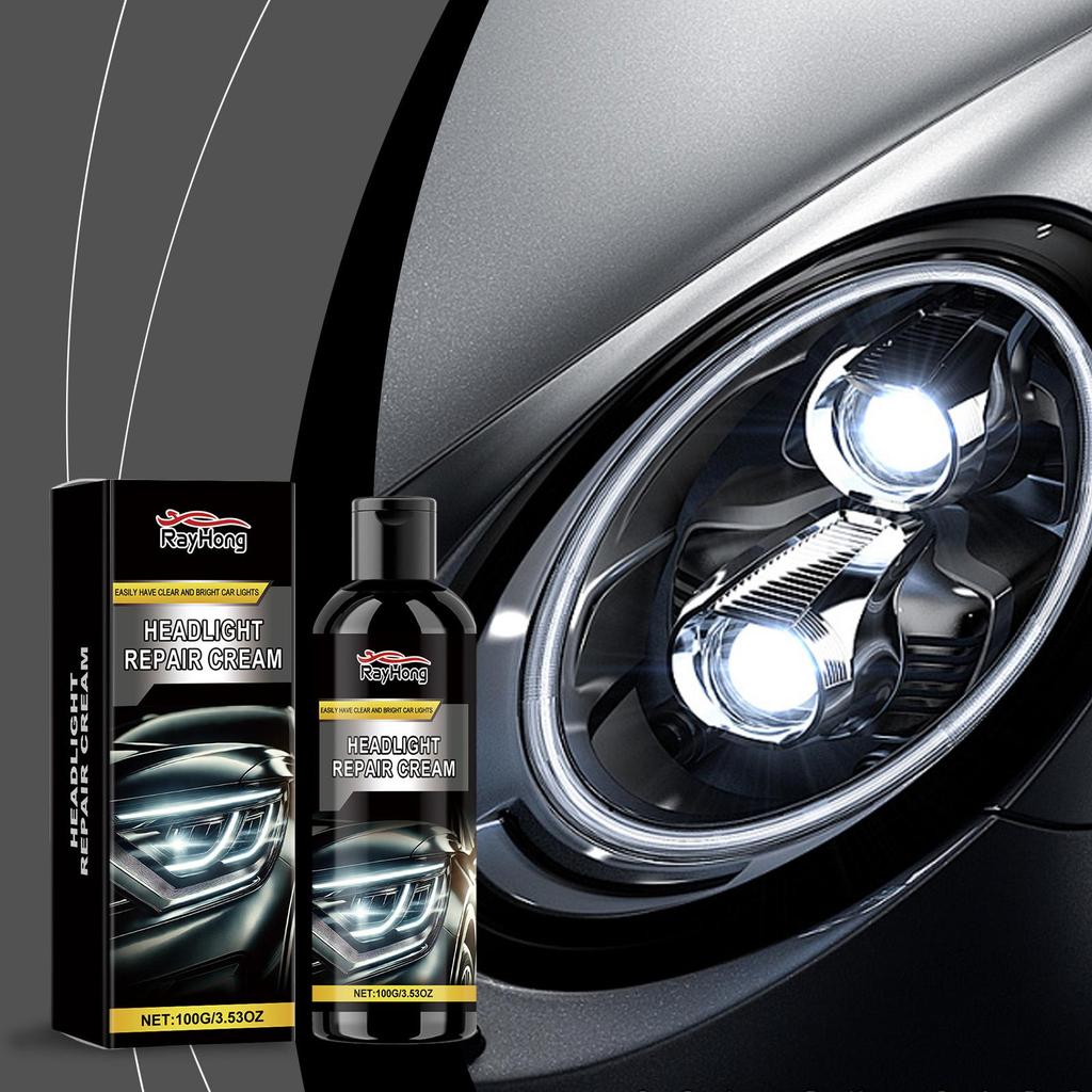 RAYHONG Headlight Refurbishing Cream Lamp Repair Polishing Care Cleaning Decontamination De-yellowing Refurbishing Care Agent