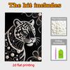 DIY Sady Diamond Art Bílý tygr Bez rámu 35x45cm Sady Diamond Painting Gem Art pro Dospělé/Začátečníky Nápad na dárek Dekorace na stěnu do domácnosti