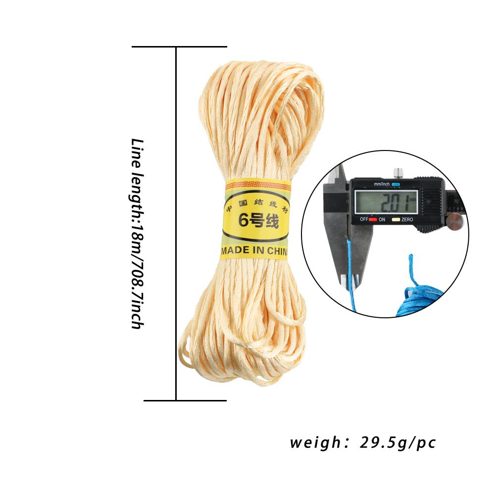 2mm 18m/Lot Satin Nylon Trim Cord Rattail Cord Chinese Knot Satin Beading Cords Braided Shamballa String Thread