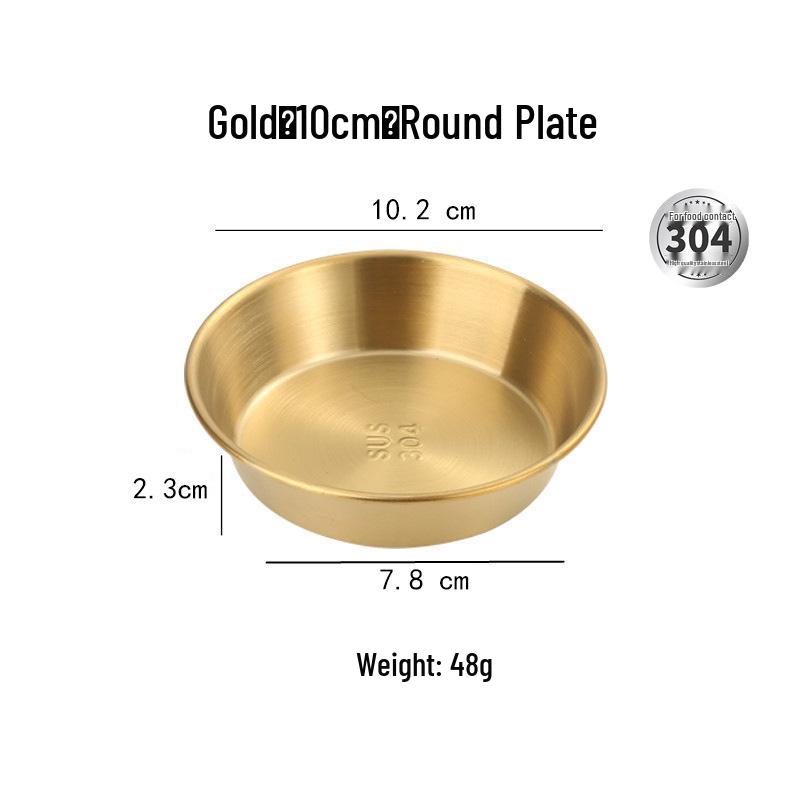 304 Stainless Steel Round Korean & Japanese Sauce Dish