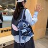 Kawaii Stitch Bag Plush Backpack Bagpack Double Shoulder Crossbody Bag Storage Pouch Plushie Anime Toy Gift for Girls