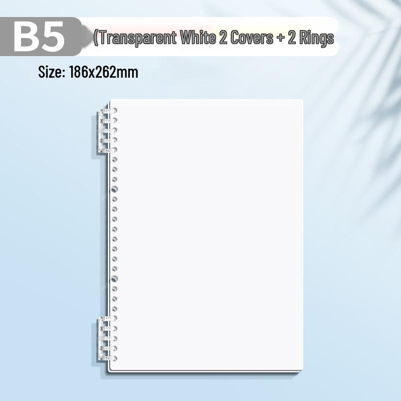 A4 Soft Cover Loose-Leaf Binder, B5 Ring Clip, Coil Binding, Hole-Punched, Notebook Shell (Ring Clips Sold Separately)