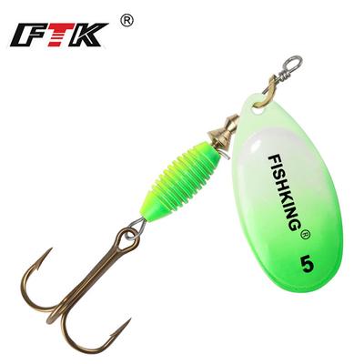 FTK Fishing Lure Spinner návnada 4g 4,8g 7g 10g 14g Lžícové nástrahy s trojháčky Peche Jig Anzuelos isca Pesca