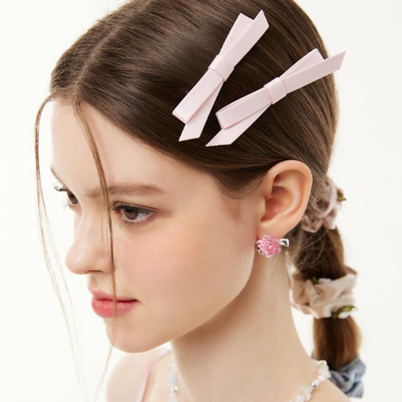 

VVV [SET] Mini Ribbon Hairpin black