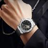 Skeleton Automatic Mechanical Watch for Men Hollow Movement Luminous Hands Waterproof Rubber Strap Sport Casual Mens Wrist Watch