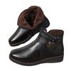 Women'S Warm Boots Winter New Comfortable And Fashionable Round Toe Ankle Boots Wide Boots For Women Botas Invierno Mujer