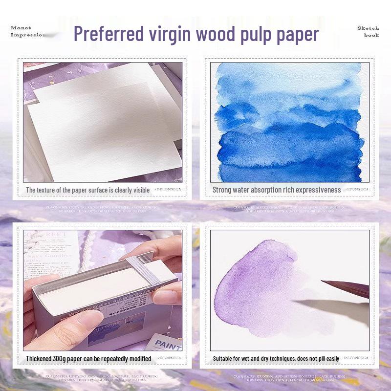 Moyu Watercolor & Acrylic Travel Sketching Set: Portable Palette, Drawing Board, and Book for Painting and Sketching.