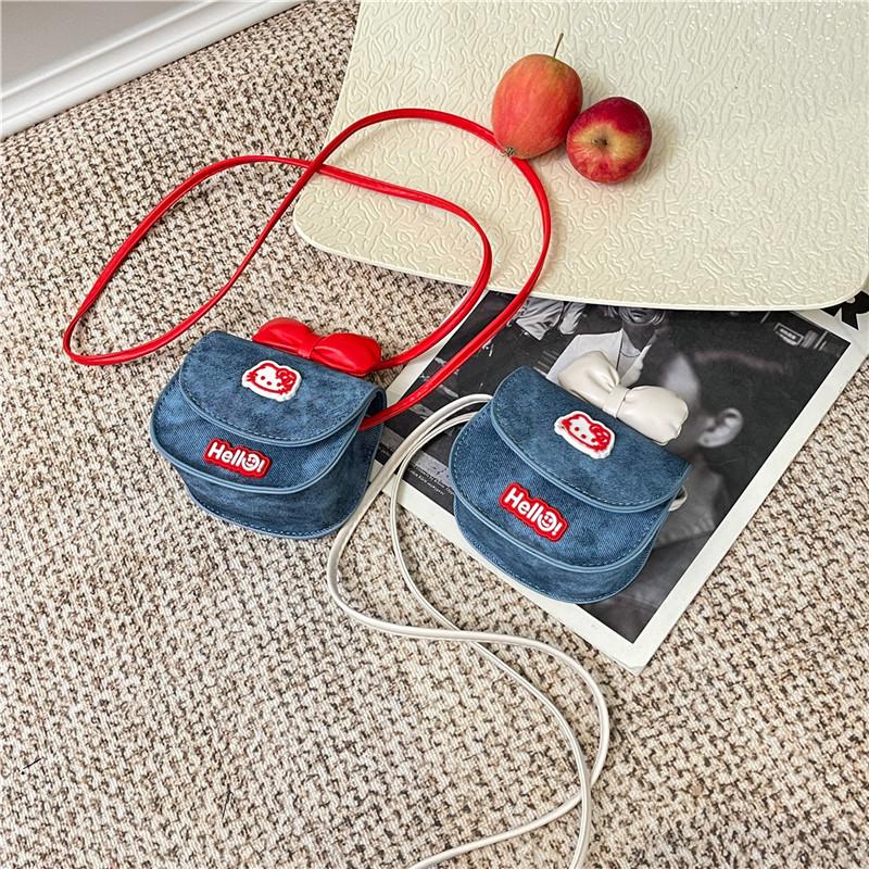 Little Princess Korean Style Mini Crossbody Bag - Fashionable Bow Coin Purse for Girls