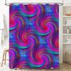 Colorful Swirl Shower Curtain Bold Bath Decoration for Modern Home Decorations with Hooks Included