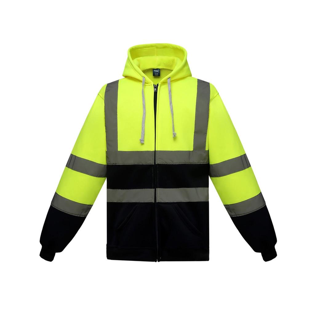 Yoko Mens Hi-Vis Full Zip Hoodie