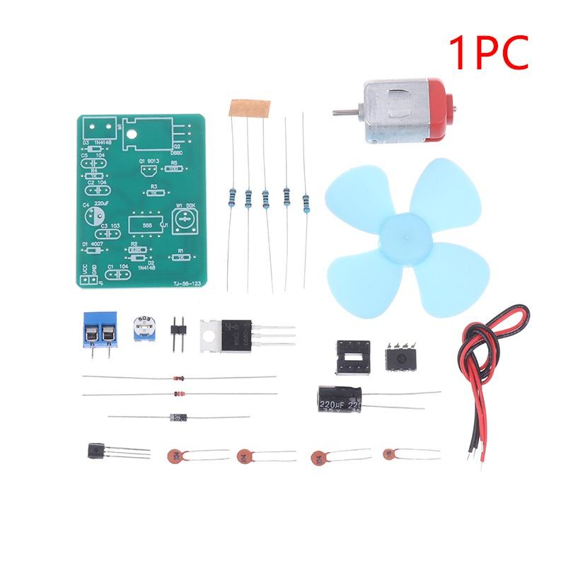 Ne555 Diy Electric Fan Kit Dc 4.5V Motor Pulse Width Speed Controller Kit Diy Electronic Soldering Practice Electronics Training