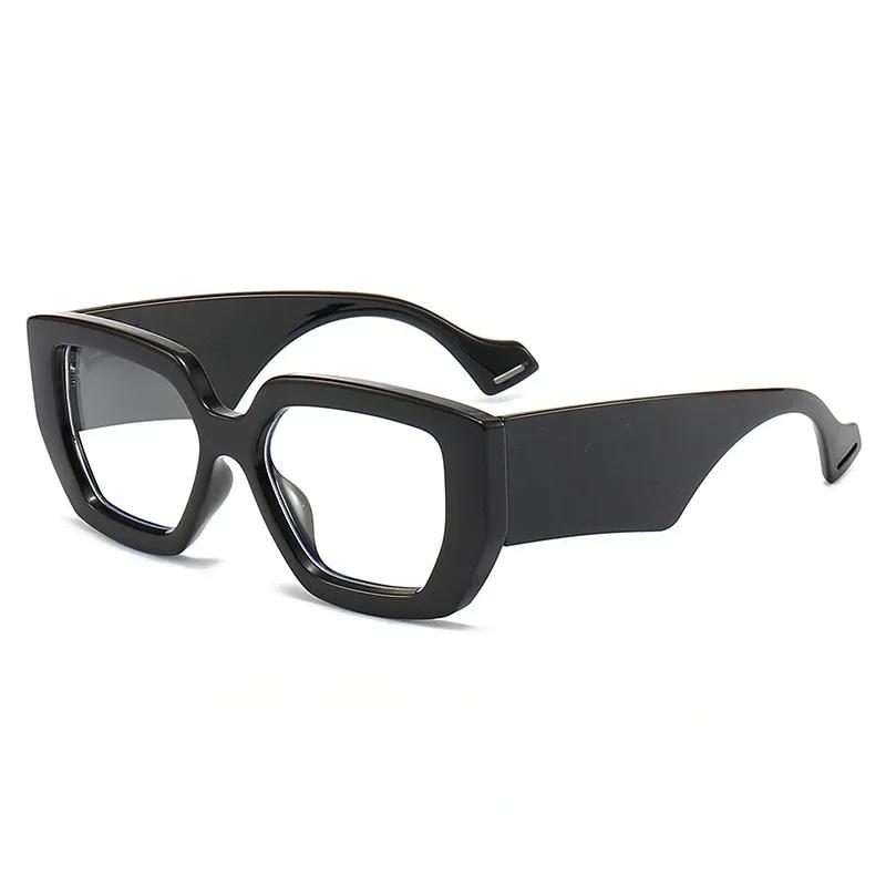 Thick Frame Blue Light Glasses For Women Men Fashion Oversized Square Computer Gaming Eyeglasses With Clear Lens