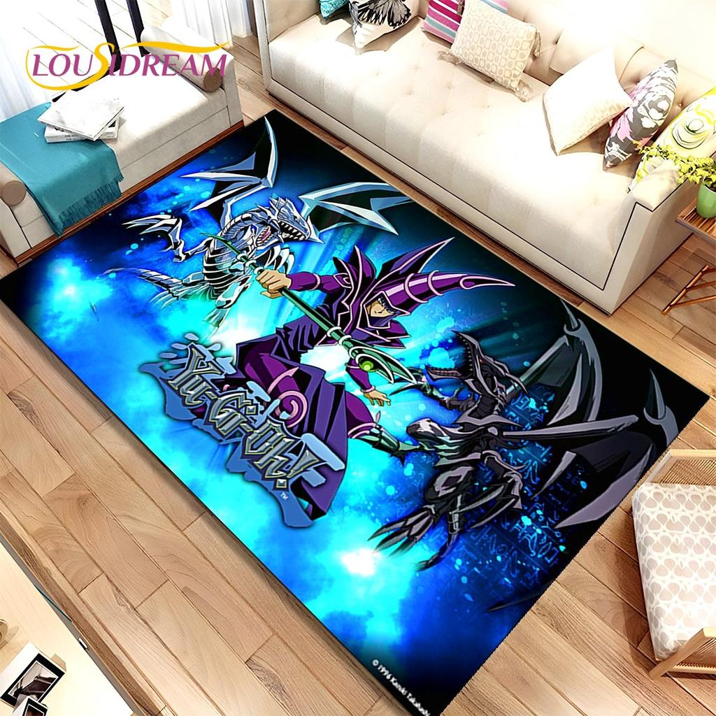 Yu-Gi-Oh MONSTER CARD Anime-Teppich, groß, Teppich für Wohnzimmer, Schlafzimmer, Sofa, Fußmatte, Dekoration, rutschfeste Bodenmatte für Kinder, 3D