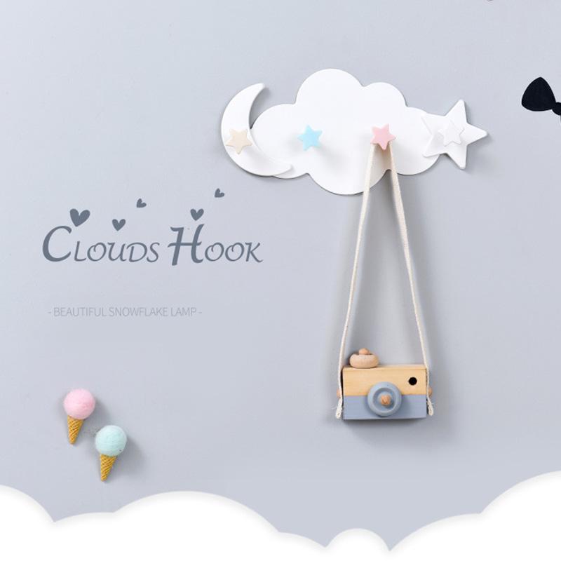 Cloud Wall Key Holder Strong Stickiness Wall Mounted Cute Shape Traceless Bedroom Coat Hook for
