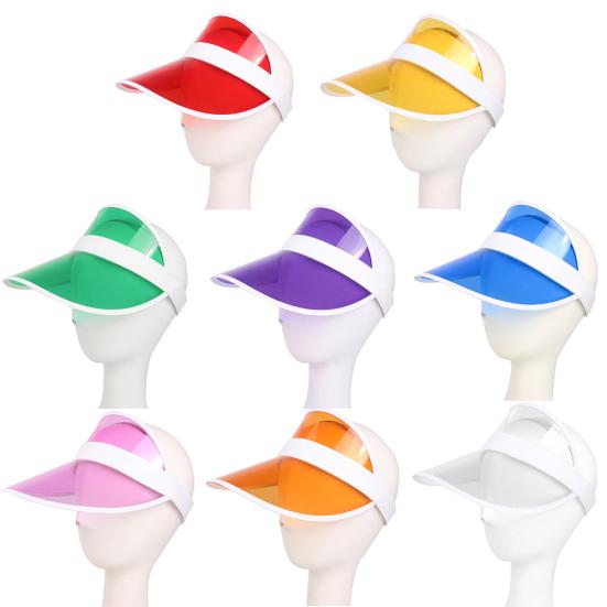 Fashion Summer Outdoor Sports Sun Protection Cap Unisex Clear Plastic Visor Hat