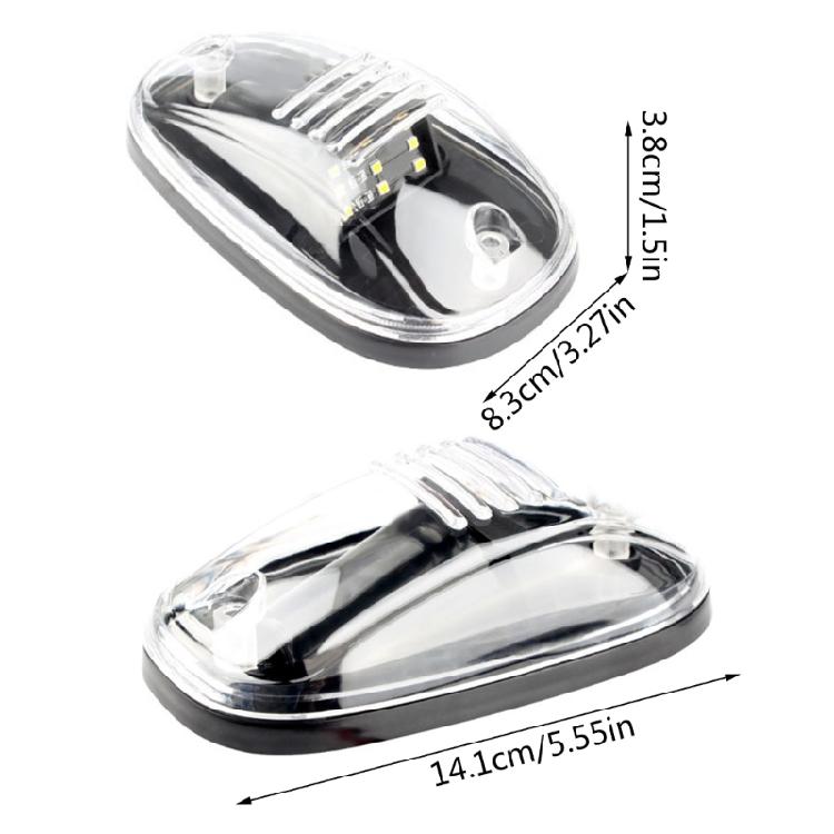 5Pcs Cab Marker Lights Cab Lights Roof Running Top Marker Lights Amber Lights