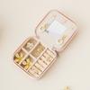 Leather Jewelry Box With Mirror For Earrings Rings And Necklace Storage