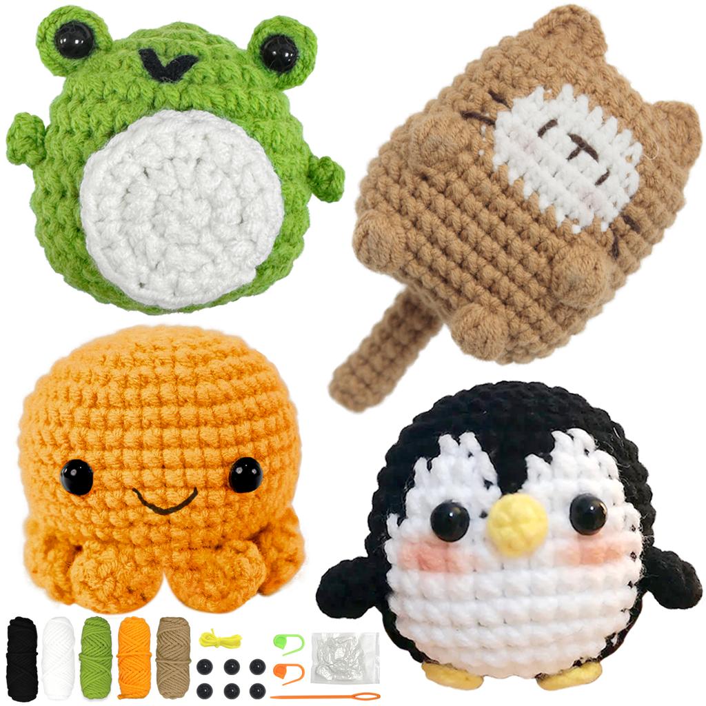 Kit da uncinetto Animal sery per principianti Set iniziale all'uncinetto, Kit da uncinetto fai-da-te per principianti, Kit per uncinetto e maglia passo dopo passo