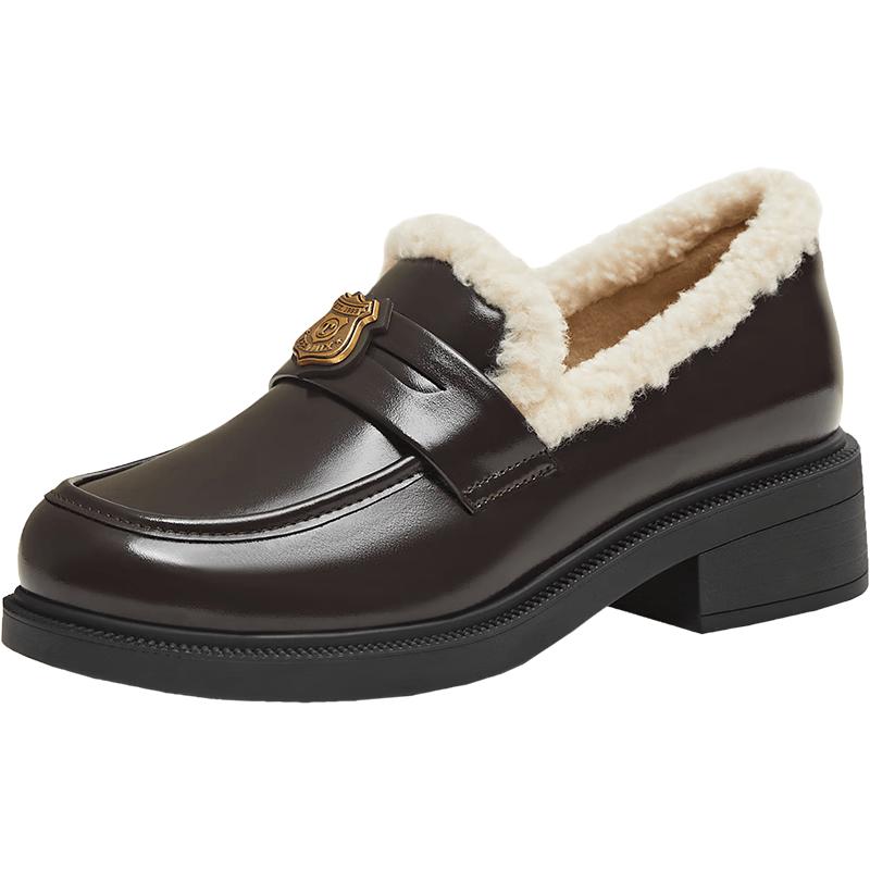 Teenmix Women s Warm British Style Loafers 37