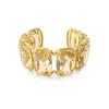 Harmonia Extra Grande Pulseira Suspensa de Cristal Fashionável e Versátil Feminina Dourada gold S