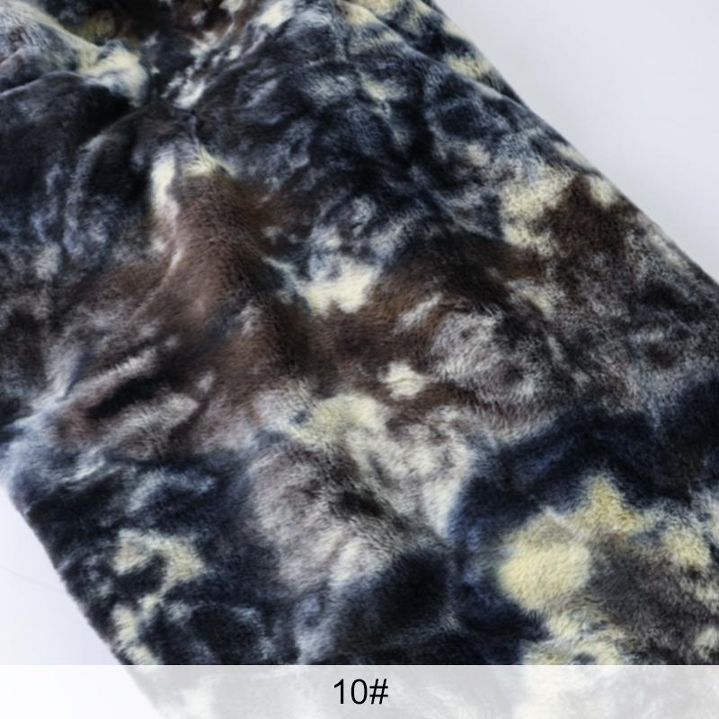 0.5/1/2 Yard Tie Dye Imitation Rabbit Faux Fur Fabric Plush Fabric for Winter Coats Scarves Blankets DIY Clothing Sewing Fabrics