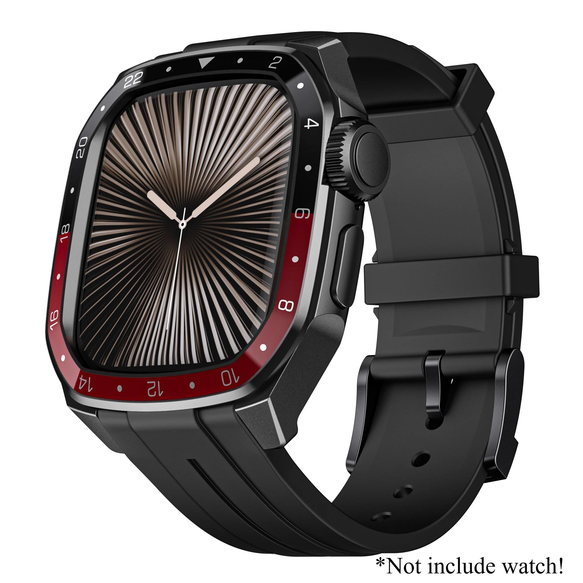 

Металлический корпус+силиконовый ремешок для ремешков Apple Watch Series 11 10 46 мм Противоударная защитная крышка Iwatch Series 9 8 7 45 мм Ремешок Series 11 46mm